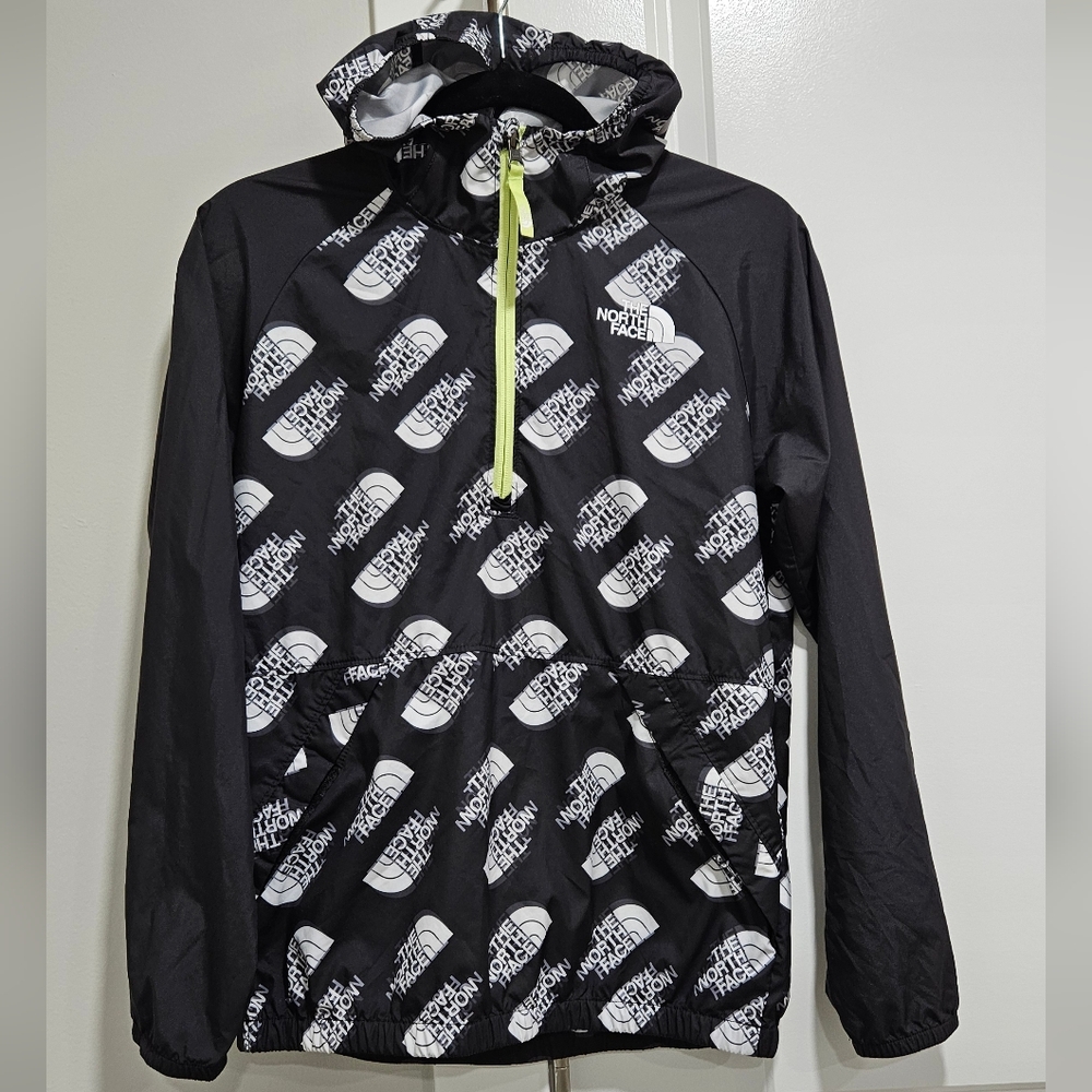 The North Face Black and White Patterned Windbreaker